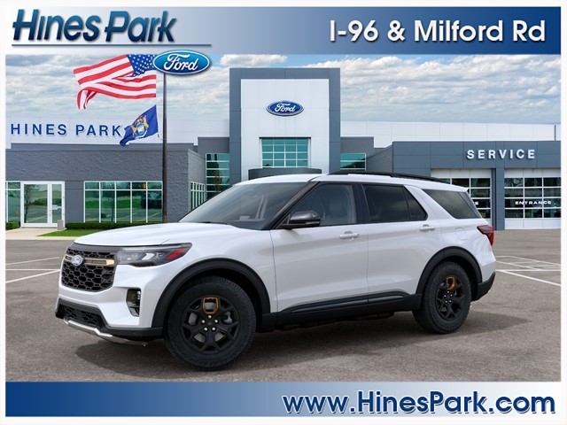 Star White Metallic Tri-Coat 2027 Ford Explorer SUV / Crossover All-Wheel Drive Automatic