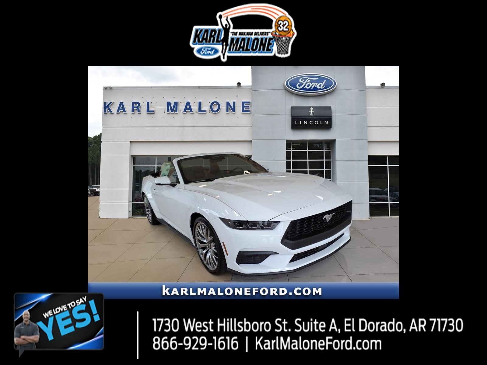 Oxford White 2026 Ford Mustang EcoBoost Premium Convertible RWD Convertible Rear-Wheel Drive Automatic