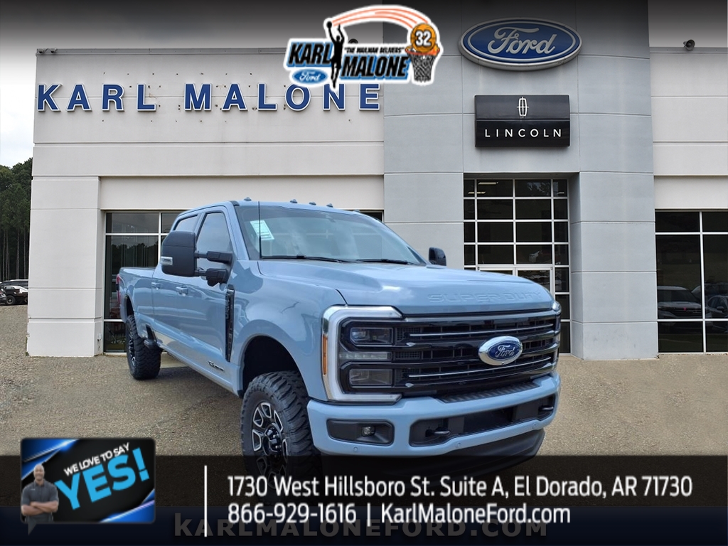 Glacier Gray Metallic Tri-Coat 2025 Ford F-350 Super Duty Platinum Crew Cab 4WD Pickup Truck Four-Wheel Drive Automatic