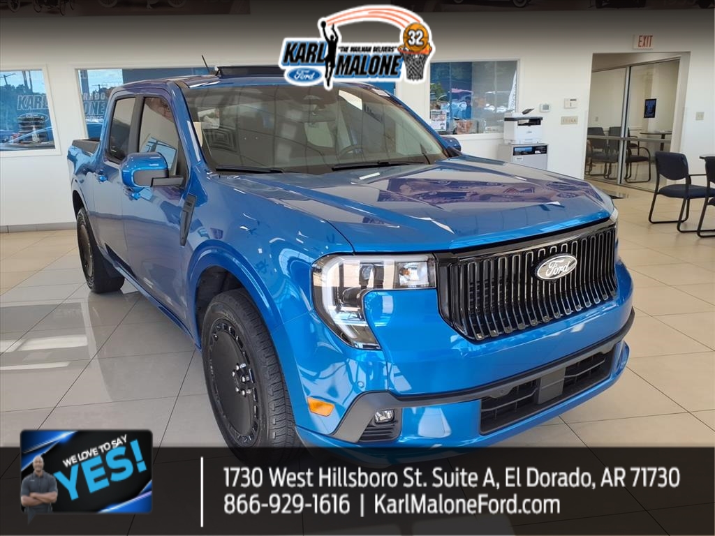 Blue 2025 Ford Maverick Lobo SuperCrew AWD Pickup Truck All-Wheel Drive 7-Speed Automatic