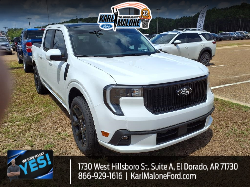 Oxford White 2025 Ford Maverick Lobo SuperCrew AWD Pickup Truck All-Wheel Drive 7-Speed Automatic
