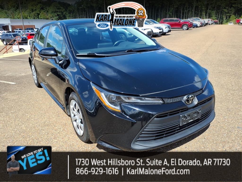 Black 2024 Toyota Corolla LE FWD Sedan Front-Wheel Drive Continuously Variable Transmission