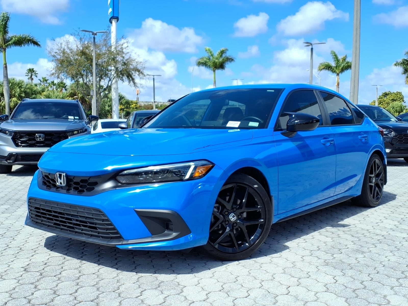 Boost Blue Pearl 2024 Honda Civic Hatchback Sport FWD Hatchback Front-Wheel Drive Continuously Variable Transmission