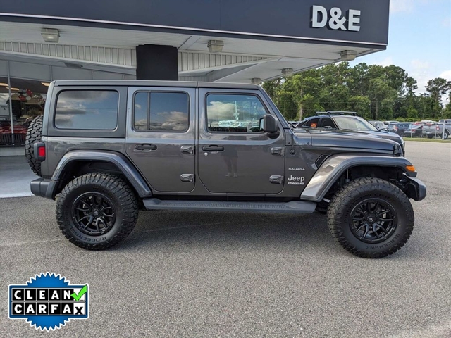 Used 2020 Jeep Wrangler Unlimited Sahara with VIN 1C4HJXEN4LW256981 for sale in Wilmington, NC