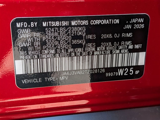 2026 Mitsubishi Outlander SE:MI30450