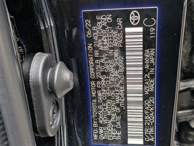 2022 Toyota Corolla Hatchback SE:01820UU