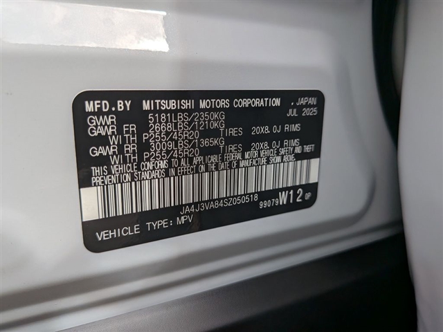 2025 Mitsubishi Outlander SE:MM39820