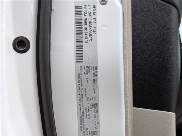 2022 Chrysler Pacifica Touring L:02150UU