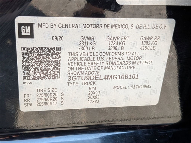 2021 GMC Sierra 1500 SLT:02300UU