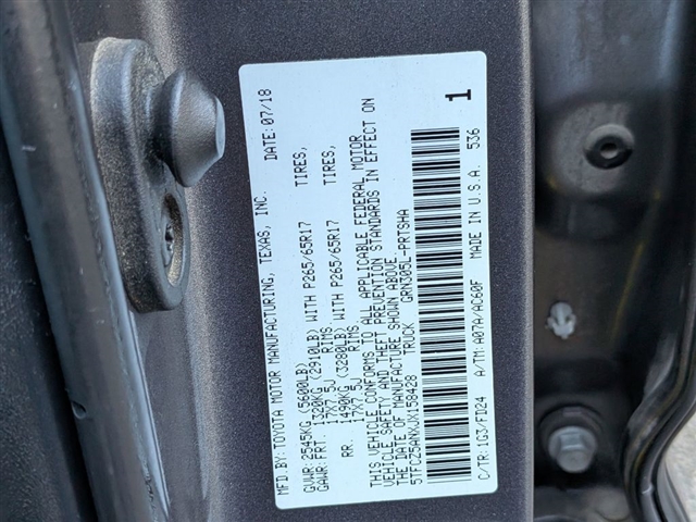 2018 Toyota Tacoma TRD Off-Road:02030UU