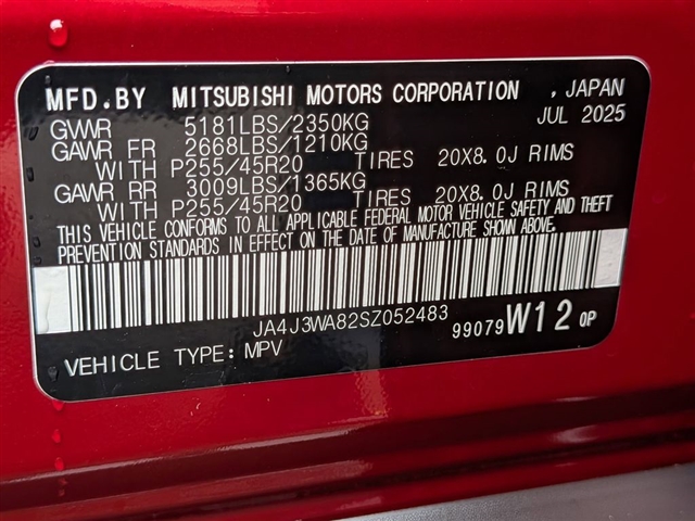 2025 Mitsubishi Outlander SEL:MM39930