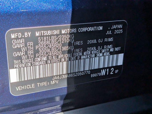 2025 Mitsubishi Outlander SEL:MM39830