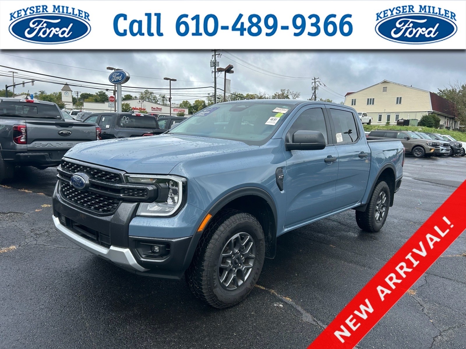 Blue (Azure Gray Metallic Tri-Coat) 2025 Ford Ranger Pickup Truck Four-Wheel Drive Automatic