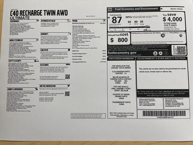 2023 Volvo C40 Recharge Twin Ultimate - Photo 38
