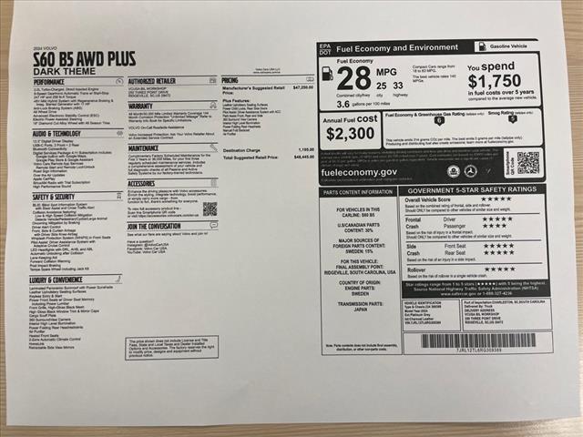 2024 Volvo S60 B5 Plus Dark Theme - Photo 39