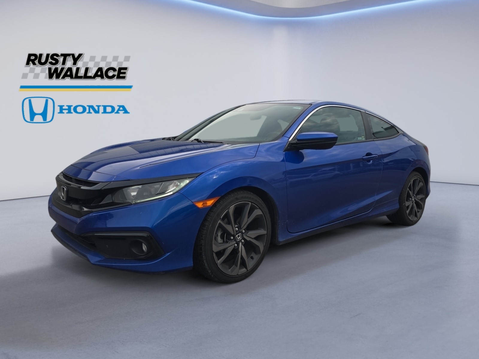Aegean Blue Metallic Bs 2019 Honda Civic Coupe Coupe Front-Wheel Drive Continuously Variable Transmission