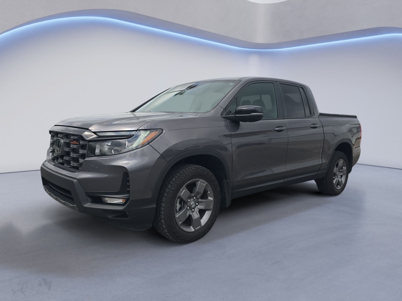 Gray (Modern Steel Metallic Gy) 2025 Honda Ridgeline TrailSport AWD Pickup Truck All-Wheel Drive 9-Speed Automatic