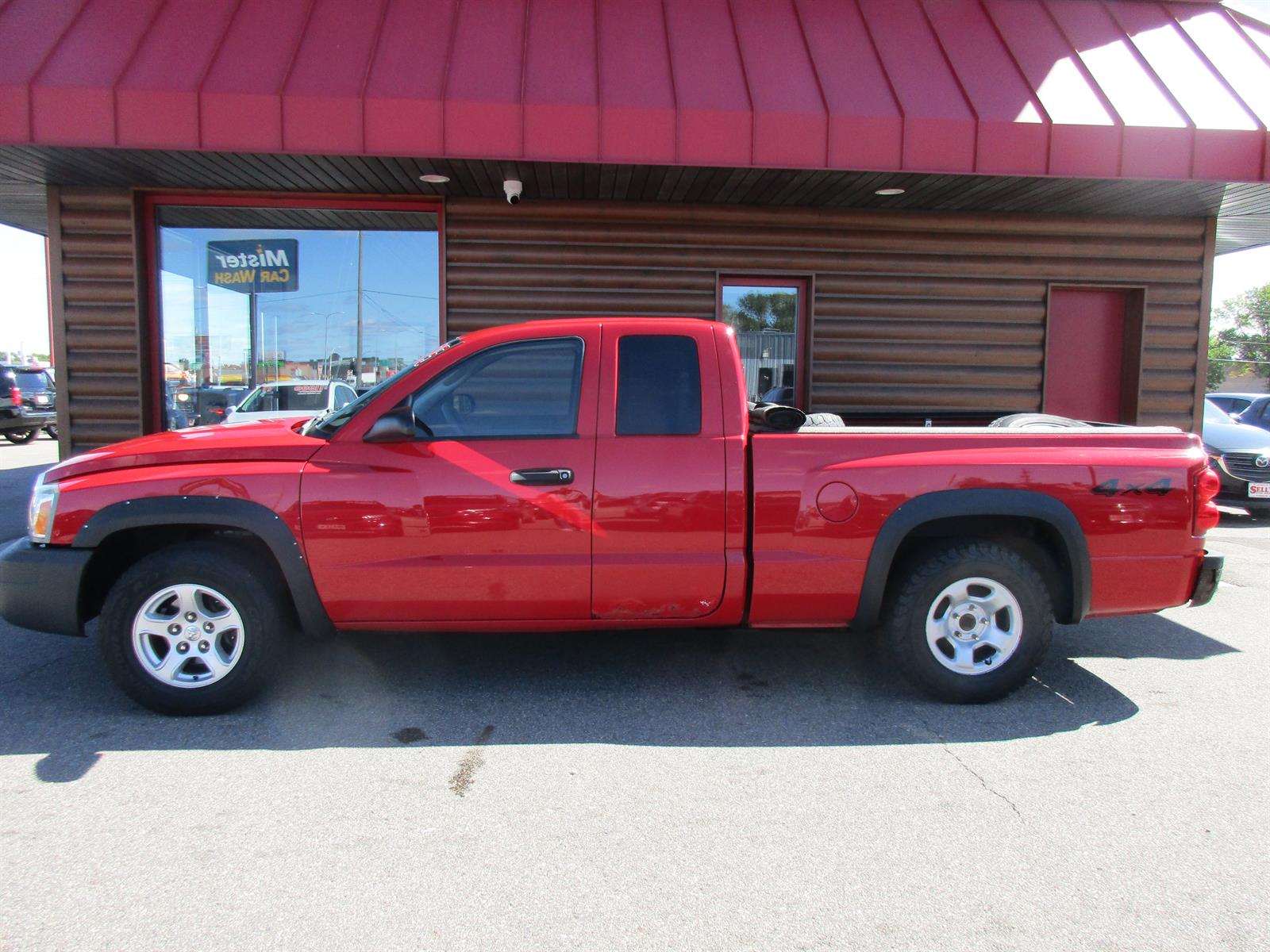 Flame Red 2005 Dodge Dakota Pickup Truck Four-Wheel Drive 4-Speed Automatic