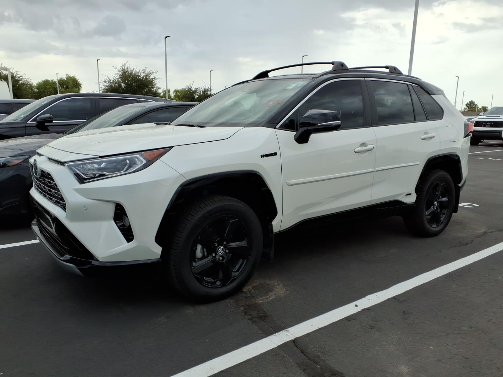 White 2020 Toyota RAV4 Hybrid SUV / Crossover All-Wheel Drive Continuously Variable Transmission