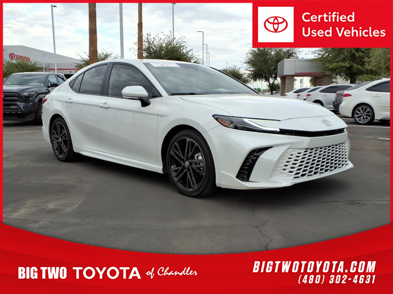White 2025 Toyota Camry Sedan Front-Wheel Drive Continuously Variable Transmission