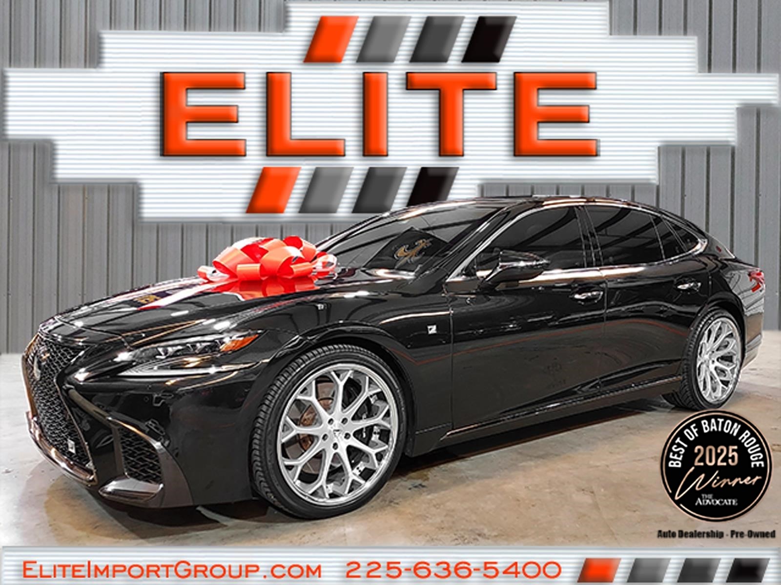 Black (Caviar (223)) 2018 Lexus LS 500 F Sport RWD Sedan Rear-Wheel Drive Automatic