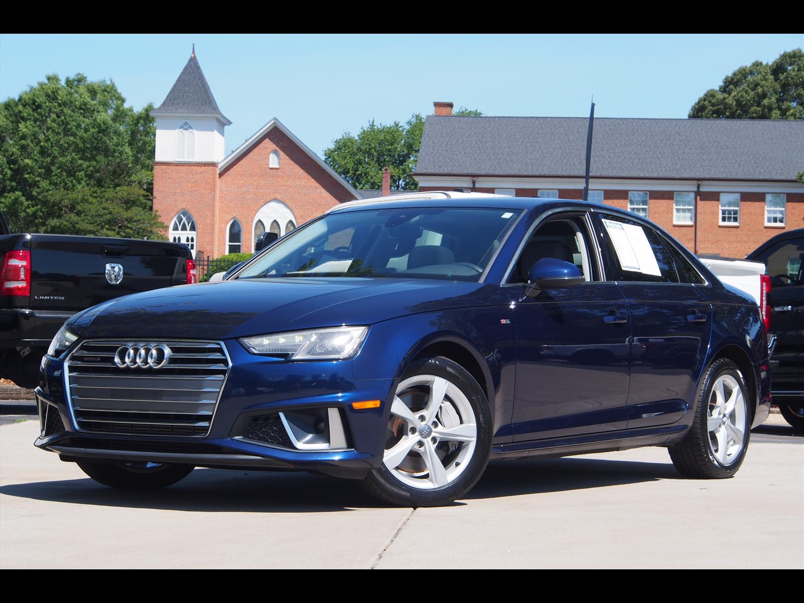 Navarra Blue Metallic (2d) 2019 Audi A4 Sedan All-Wheel Drive 7-Speed Automatic