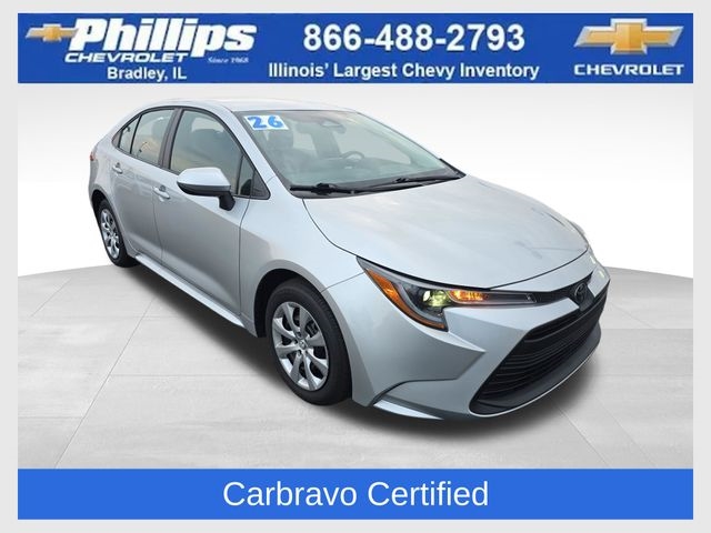 Classic Silver Metallic 2026 Toyota Corolla LE FWD Sedan Front-Wheel Drive Continuously Variable Transmission