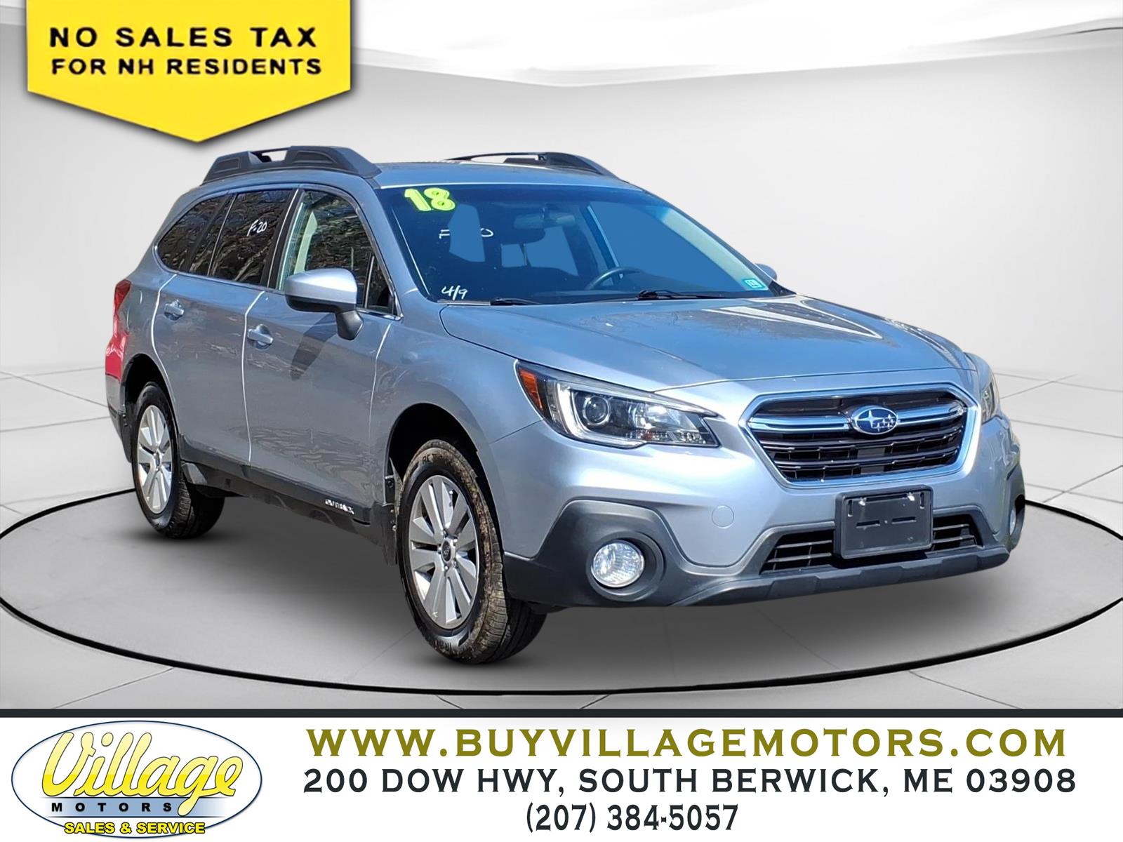 Ice Silver Metallic 2018 Subaru Outback 2.5i Premium AWD Wagon All-Wheel Drive 6-Speed CVT