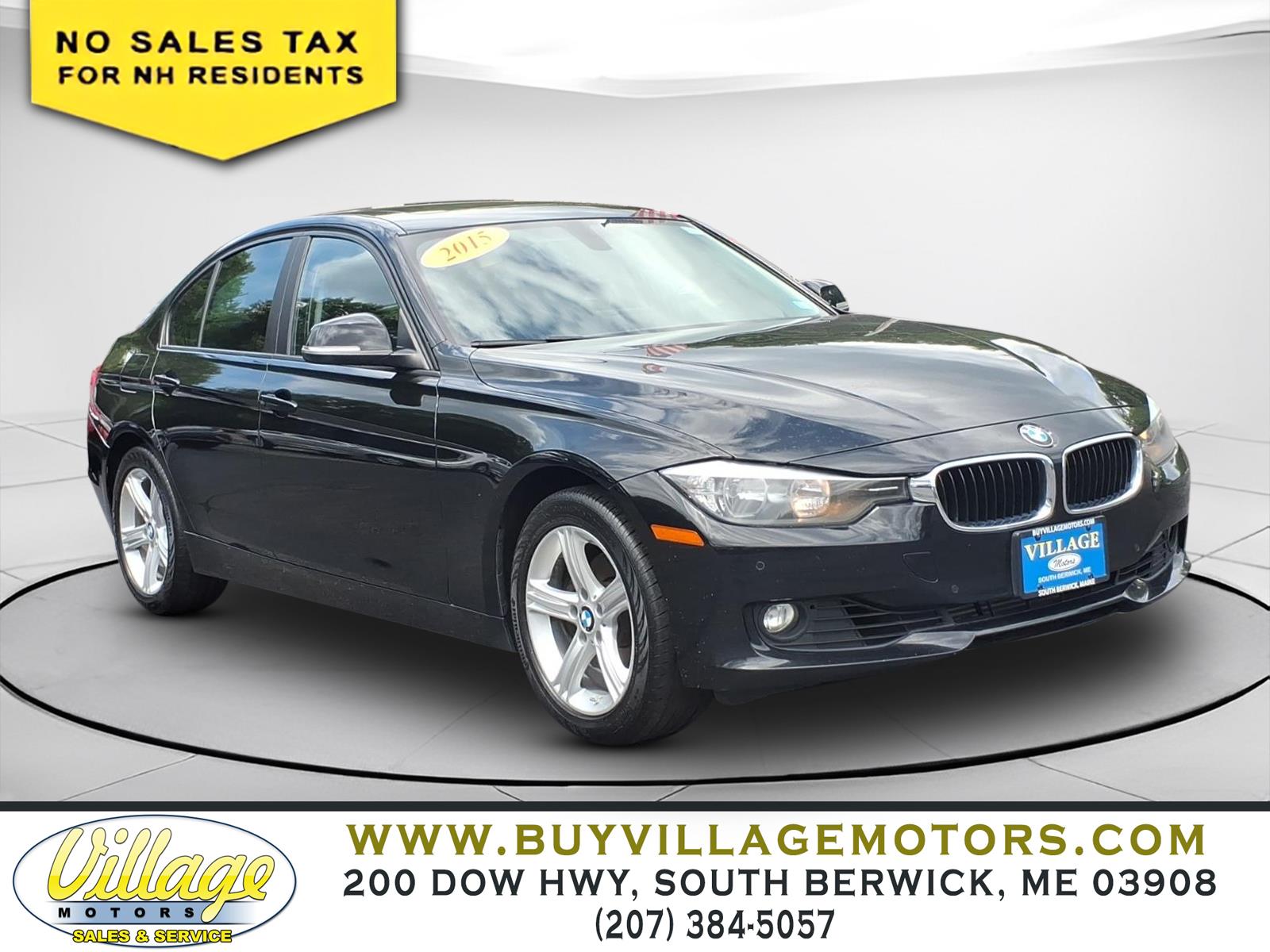 Black Sapphire Metallic 2015 BMW 3 Series Sedan All-Wheel Drive 8-Speed Automatic