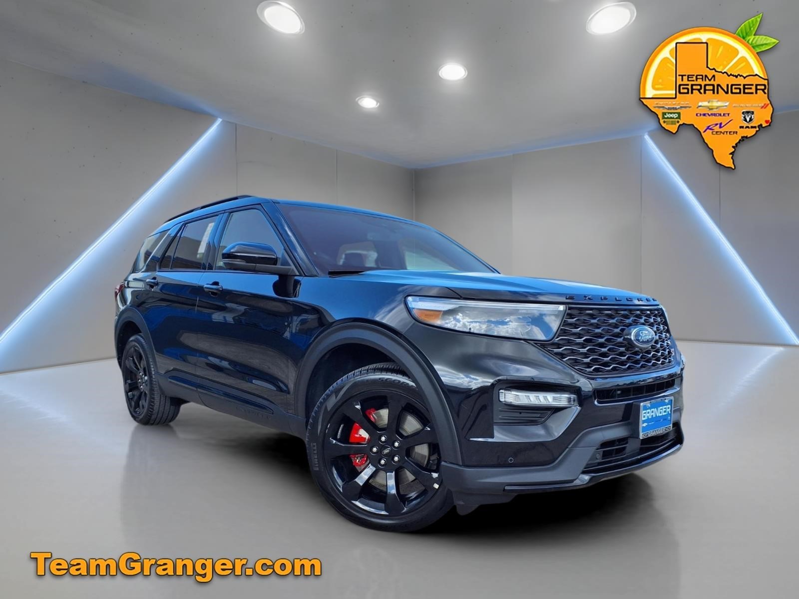 Black Metallic 2023 Ford Explorer ST AWD SUV / Crossover All-Wheel Drive Automatic