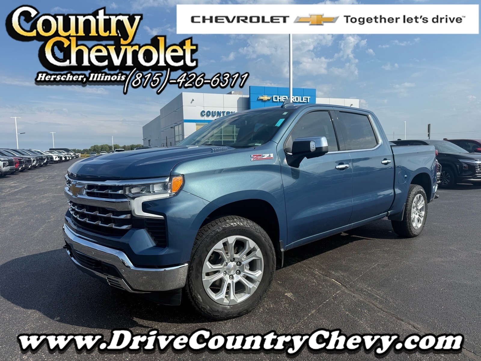 Lakeshore Blue Metallic 2024 Chevrolet Silverado 1500 Pickup Truck Four-Wheel Drive Automatic