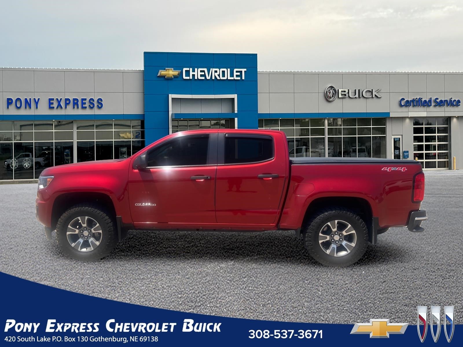 Dk Red 2015 Chevrolet Colorado Pickup Truck Four-Wheel Drive Automatic