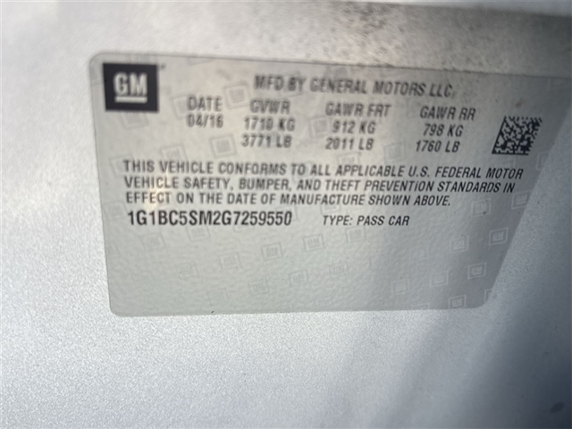 2016 Chevrolet Cruze LS Auto