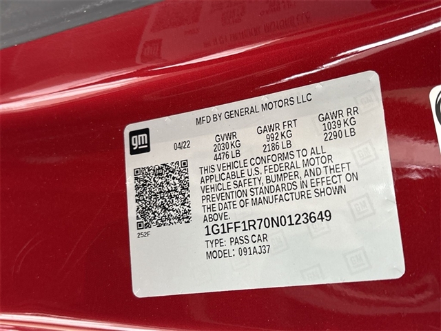 2022 Chevrolet Camaro LT1