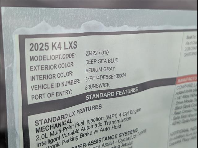 2025 Kia K4 LXS