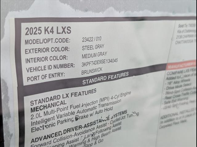 2025 Kia K4 LXS