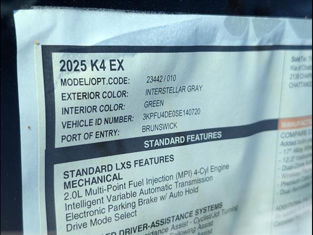 2025 Kia K4 EX