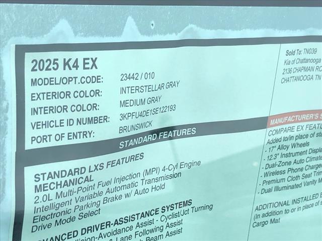 2025 Kia K4 EX