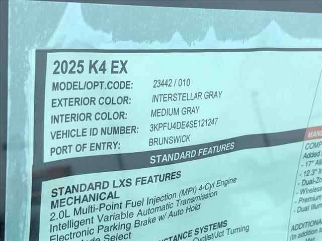 2025 Kia K4 EX