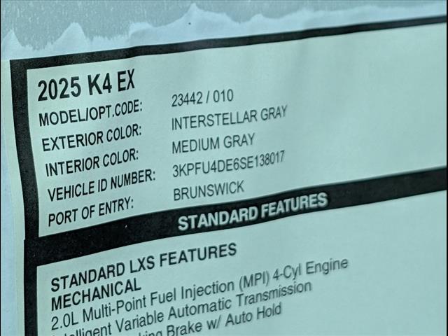 2025 Kia K4 EX