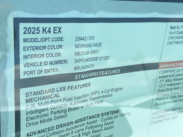 2025 Kia K4 EX