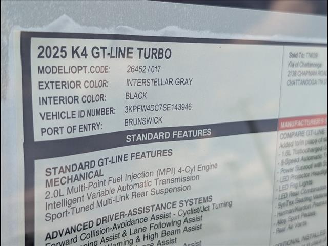 2025 Kia K4 GT-Line Turbo