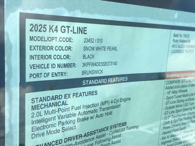 2025 Kia K4 GT-Line