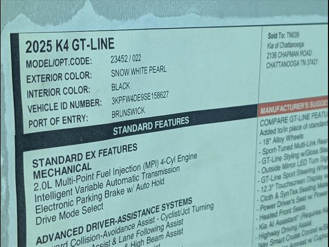 2025 Kia K4 GT-Line