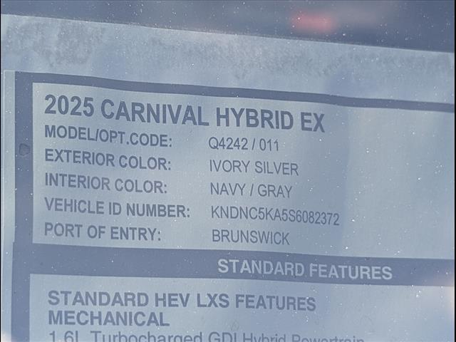2025 Kia Carnival Hybrid EX