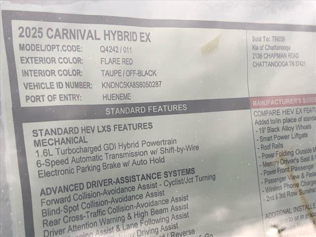 2025 Kia Carnival Hybrid EX