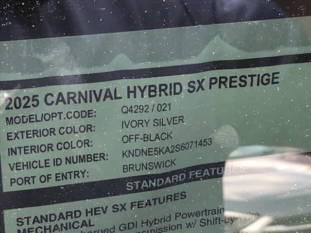 2025 Kia Carnival Hybrid SX Prestige