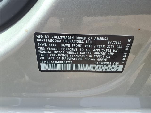 2012 Volkswagen Passat SE PZEV