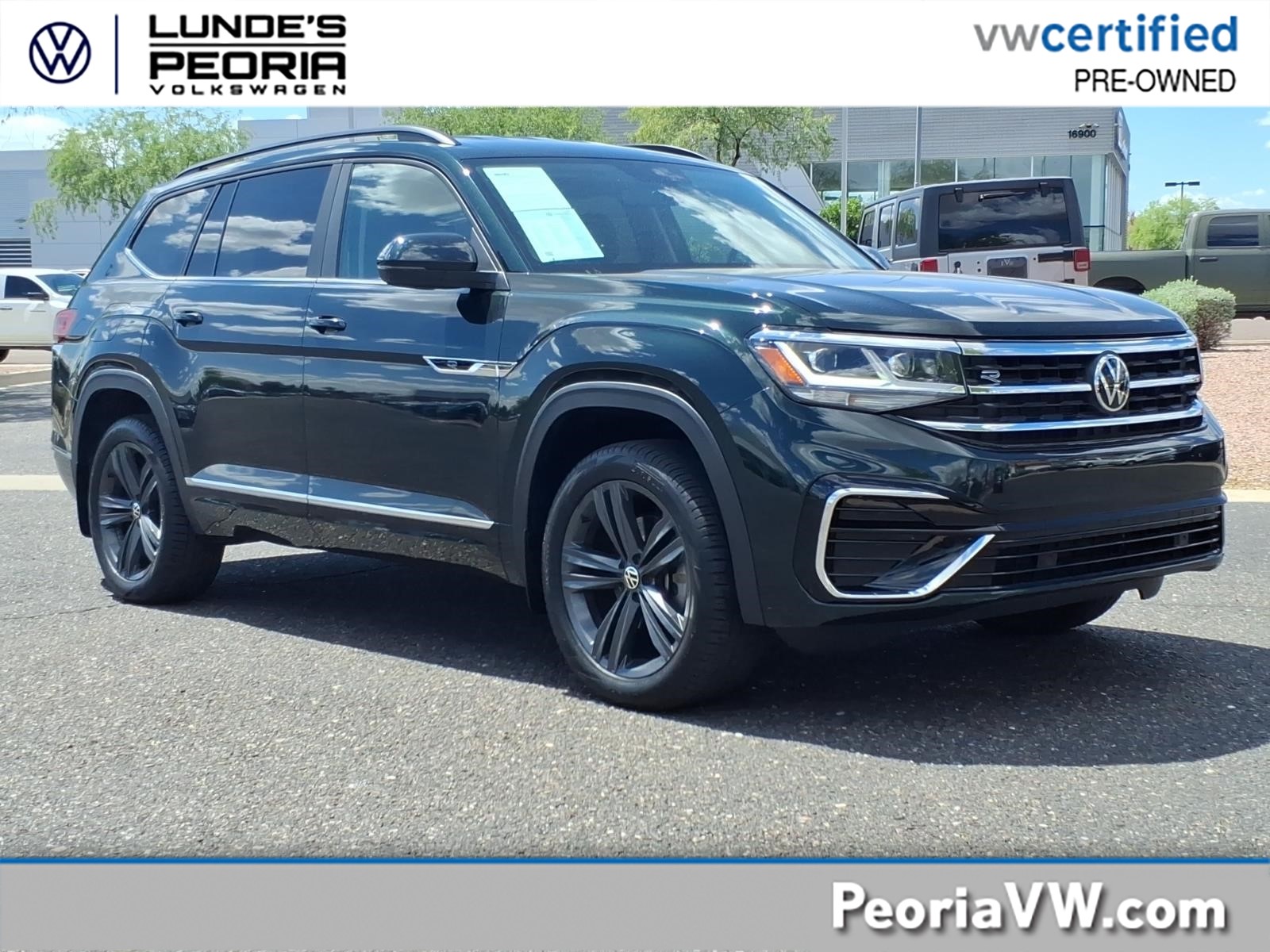 Green 2021 Volkswagen Atlas V6 SE R-Line 4Motion with Technology SUV / Crossover All-Wheel Drive 8-Speed Automatic