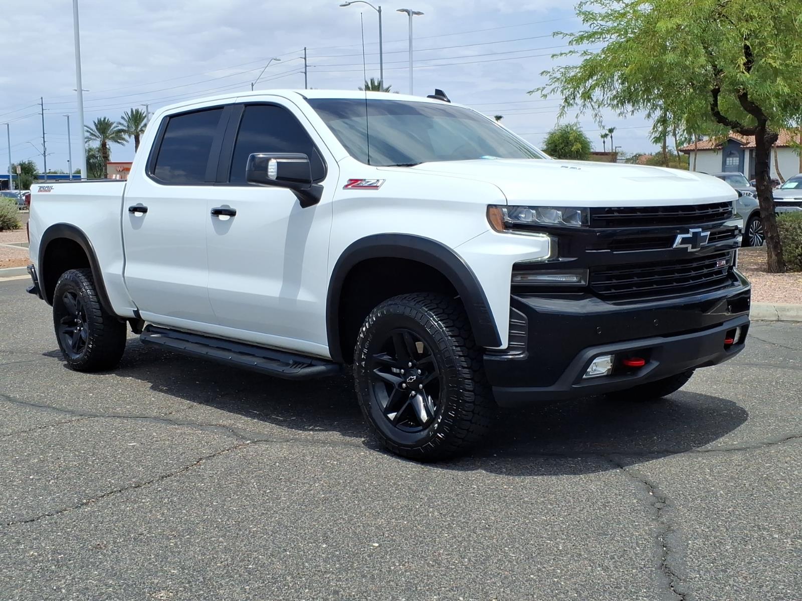 White 2021 Chevrolet Silverado 1500 Pickup Truck Four-Wheel Drive Automatic